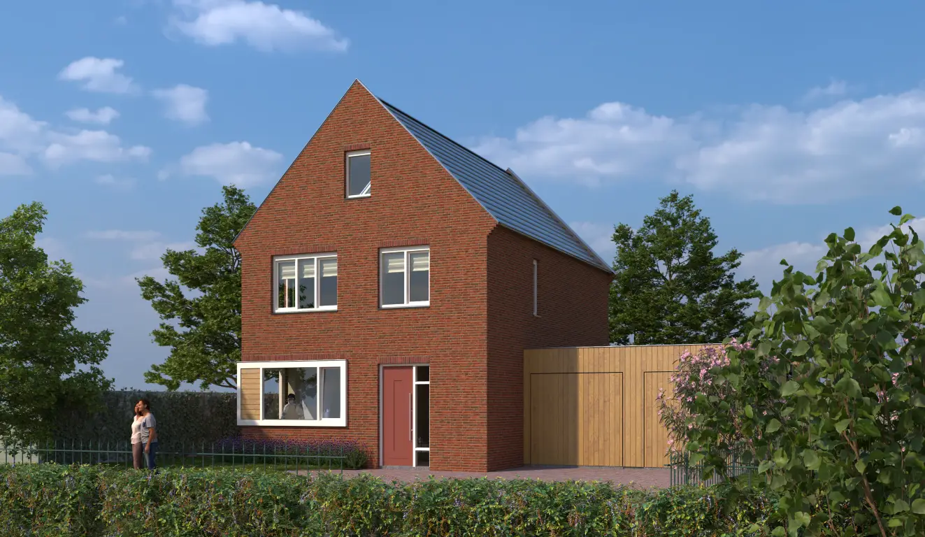 Platte grond van de nieuwe gezinswoning aan Klapstraat 117
