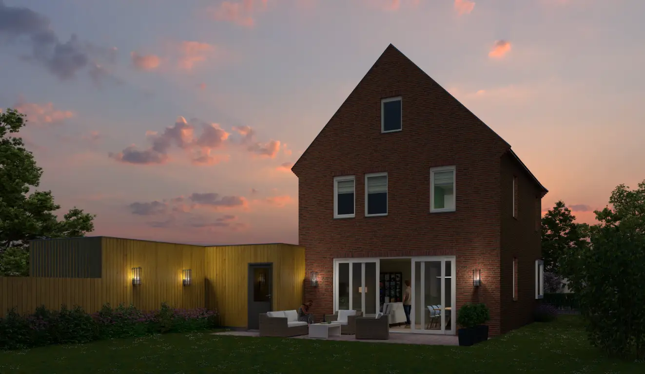 Platte grond van de nieuwe gezinswoning aan Klapstraat 117