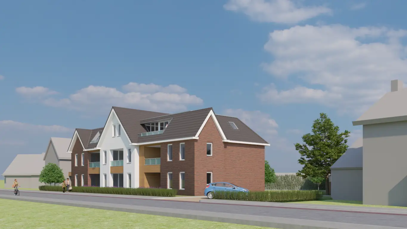 Balkon van een van de appartementen aan Klapstraat 123-125
